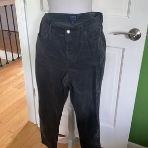 Jcrew  9” rise skinny corduroy pant button fly